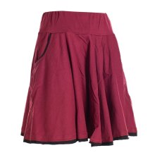 Vishes - einfarbiger kurzer Damen-Rock Mini-Rock Tanz-Rock Baumwollrock dunkelrot 36