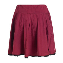 Vishes - einfarbiger kurzer Damen-Rock Mini-Rock Tanz-Rock Baumwollrock dunkelrot 44