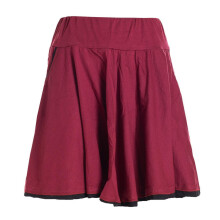 Vishes - einfarbiger kurzer Damen-Rock Mini-Rock Tanz-Rock Baumwollrock dunkelrot 44