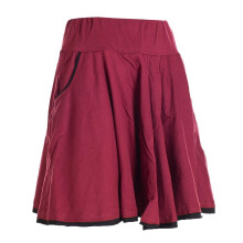 Vishes - einfarbiger kurzer Damen-Rock Mini-Rock Tanz-Rock Baumwollrock dunkelrot 44