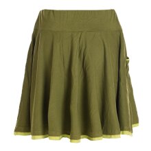 Vishes - einfarbiger kurzer Damen-Rock Mini-Rock Tanz-Rock Baumwollrock olive 36