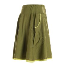 Vishes - einfarbiger kurzer Damen-Rock Mini-Rock Tanz-Rock Baumwollrock olive 36