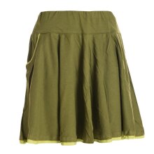 Vishes - einfarbiger kurzer Damen-Rock Mini-Rock Tanz-Rock Baumwollrock olive 36