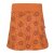 Vishes - Damen Baumwoll-Rock, 70er 80er Jahre Retro Blumen Muster bedruckt Taschen  orange 42