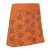 Vishes - Damen Baumwoll-Rock, 70er 80er Jahre Retro Blumen Muster bedruckt Taschen  orange 42