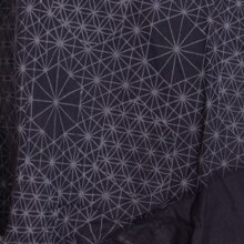 Vishes Damen knielanges Kleid Baumwolle Geometrisch Lagenlook Armlos schwarz 48-50