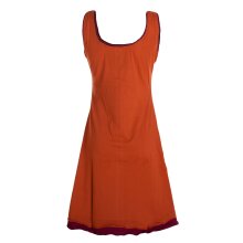 Vishes - Damen Longshirt-Kleid armlos Mini-Kleid Tunika-Kleid Shirtkleid dunkelorange 36-38
