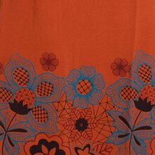 Vishes - Damen Longshirt-Kleid armlos Mini-Kleid Tunika-Kleid Shirtkleid dunkelorange 38