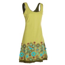 Vishes - Damen Longshirt-Kleid armlos Mini-Kleid Tunika-Kleid Shirtkleid hellgrün 38