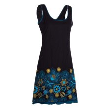 Vishes - Damen Longshirt-Kleid armlos Mini-Kleid Tunika-Kleid Shirtkleid schwarz 36-38