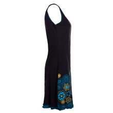 Vishes - Damen Longshirt-Kleid armlos Mini-Kleid Tunika-Kleid Shirtkleid schwarz 40