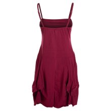 Vishes - Alternative Bekleidung - Damen Ballon-Kleid Tunika-Kleid Sommerkleid verstellbare Träger dunkelrot 36