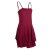Vishes - Alternative Bekleidung - Damen Ballon-Kleid Tunika-Kleid Sommerkleid verstellbare Träger dunkelrot 38-40
