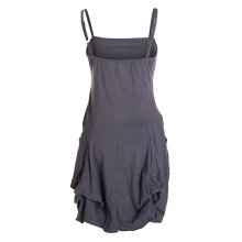 Vishes - Alternative Bekleidung - Damen Ballon-Kleid Tunika-Kleid Sommerkleid verstellbare Träger grau 40-42