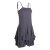 Vishes - Alternative Bekleidung - Damen Ballon-Kleid Tunika-Kleid Sommerkleid verstellbare Träger grau 40-42
