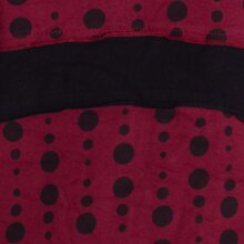 Vishes - Damen Sommer-Top Zipfel-Top Punkte T-Shirt mit Bändern zum Schnüren dunkelrot 40