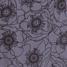 Vishes - Damen Sommer-Top Shirt Tank-Top Blümchen T-Shirt ärmellos grau 36-38