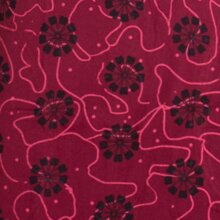 Vishes - Damen kurzarm Longshirt-Kleid Mini-Kleid Tunika-Kleid Shirt-Kleid dunkelrot 36