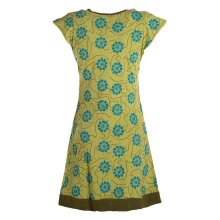 Vishes - Damen kurzarm Longshirt-Kleid Mini-Kleid Tunika-Kleid Shirt-Kleid hellgrün 42