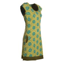 Vishes - Damen kurzarm Longshirt-Kleid Mini-Kleid Tunika-Kleid Shirt-Kleid hellgrün 46