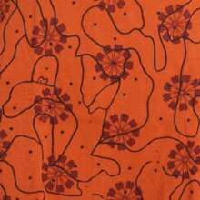 Vishes - Damen kurzarm Longshirt-Kleid Mini-Kleid Tunika-Kleid Shirt-Kleid orange 42