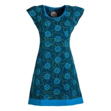 Vishes - Damen kurzarm Longshirt-Kleid Mini-Kleid...