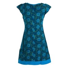 Vishes - Damen kurzarm Longshirt-Kleid Mini-Kleid...