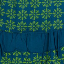 Vishes - Damen Lagen-Look Rüschen Jersey-Tunika Sommerkleid Träger-Kleid Türkis 38