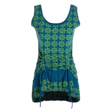 Vishes - Damen Lagen-Look Rüschen Jersey-Tunika...