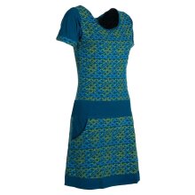 Vishes - Damen Longshirt-Kleid kurzarm Mini-Kleid Tunika-Kleid T-Shirtkleid Türkis 34-36