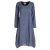 Vishes - Luftiges Damen Sommerkleid Langarm Longshirt-Kleid Shirt-Kleid grau 38