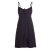 Vishes - Damen Babydoll-Kleid Tunika-Kleid Sommerkleid verstellbare Träger schwarz 32-34