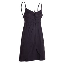 Vishes - Damen Babydoll-Kleid Tunika-Kleid Sommerkleid verstellbare Träger schwarz 38-40