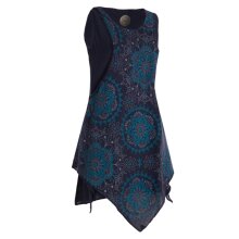 Kleid A-799B, bedruckt Blumen schwarz 42-44