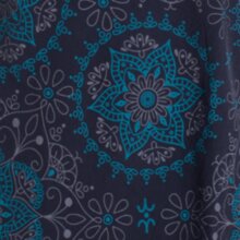 Kleid A-799B, bedruckt Blumen schwarz 44-46