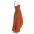 Vishes - 2in1 Kleid-Rock Damen Sommer-Kleid Spagetti-Träger Hippie-Rock orange
