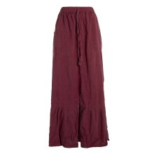 Vishes Damen langer Rock Baumwolle Casual elastischer...