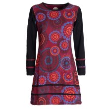 Vishes  - Damen Langarm Longshirt-Kleid Sweatkleid...