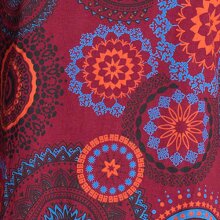 Vishes  - Damen Langarm Longshirt-Kleid Sweatkleid Shirt-Kleid Madalas dunkelrot 46