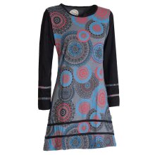 Vishes  - Damen Langarm Longshirt-Kleid Sweatkleid...