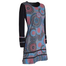 Vishes  - Damen Langarm Longshirt-Kleid Sweatkleid Shirt-Kleid Madalas grau 38