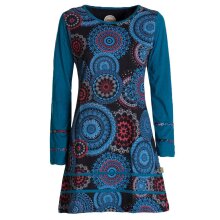 Vishes  - Damen Langarm Longshirt-Kleid Sweatkleid...