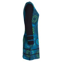 Vishes  - Damen Langarm Longshirt-Kleid Sweatkleid Shirt-Kleid Madalas türkis 40