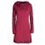 Vishes - Damen Lang-arm Kleid Schal-Kleid Winterkleider Baumwollkleid dunkelrot 42