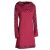 Vishes - Damen Lang-arm Kleid Schal-Kleid Winterkleider Baumwollkleid dunkelrot 42