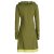 Vishes - Damen Blumen-Kleid Langarm-Shirtkleid Schal-Kragen Baumwollkleid  olive 48