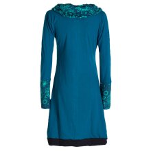Vishes - Damen Blumen-Kleid Langarm-Shirtkleid...