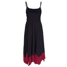 Vishes - Damen Sommer-Kleid längen-verstellbar Spagettiträger-Kleid schwarz 42-44