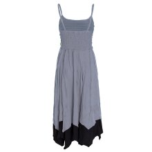 Vishes - Damen Sommer-Kleid längen-verstellbar Spagettiträger-Kleid grau 36