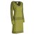 Vishes - Leichtes Jerseykleid Damen Langarm Kleider Sweatkleid Punkte olive 34